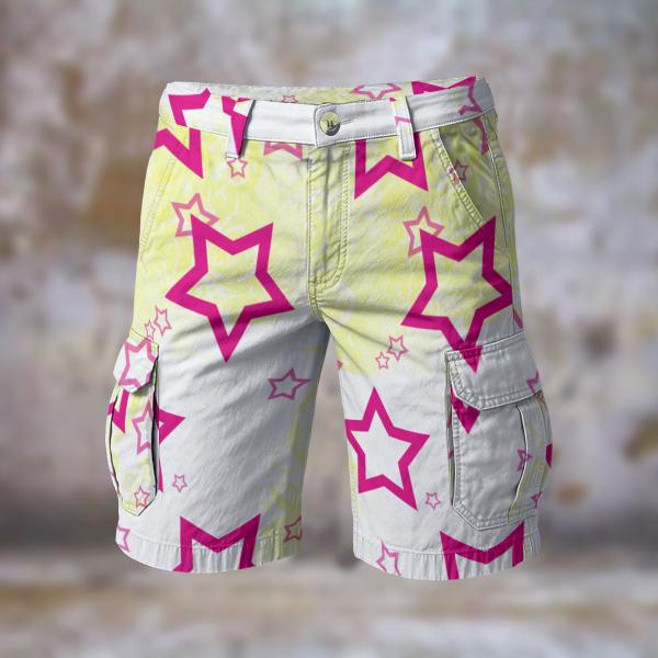 Cargohose mit Bärbel - Hose, lang oder kurz, bunt, 100% Polyester, Grösse S-5XL, fester Stoff, Normale Passform, Mischling, Mix, Bullterrier, Bärbel